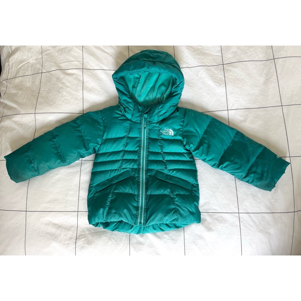 The North Face toddler goose down fleece-lined hooded coat